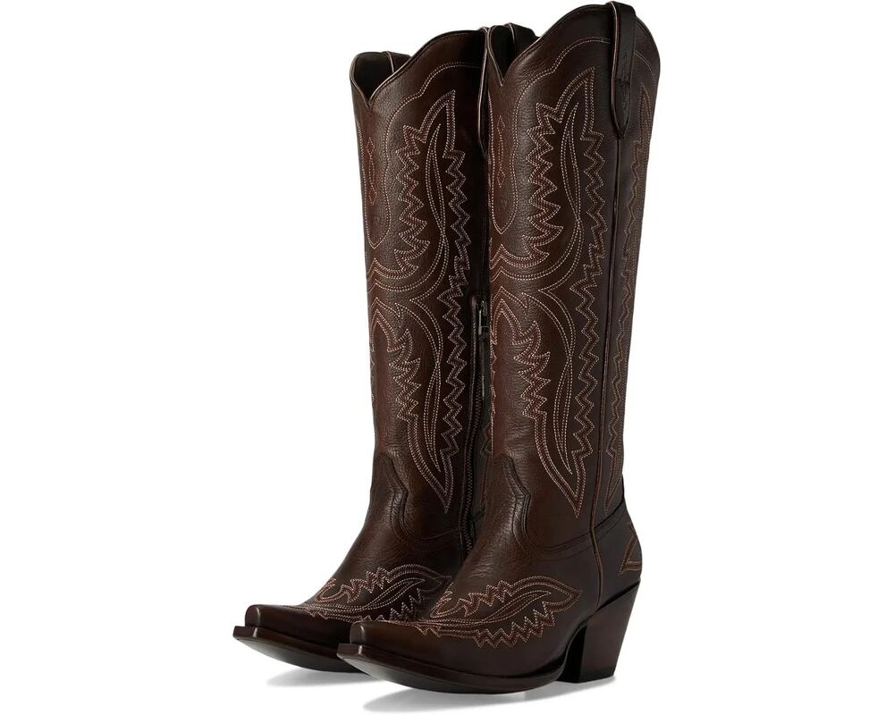 Ariat Women Casanova Rich Chocolate Snip Toe Tall Cowboy Boots size 7.5 B NIB
